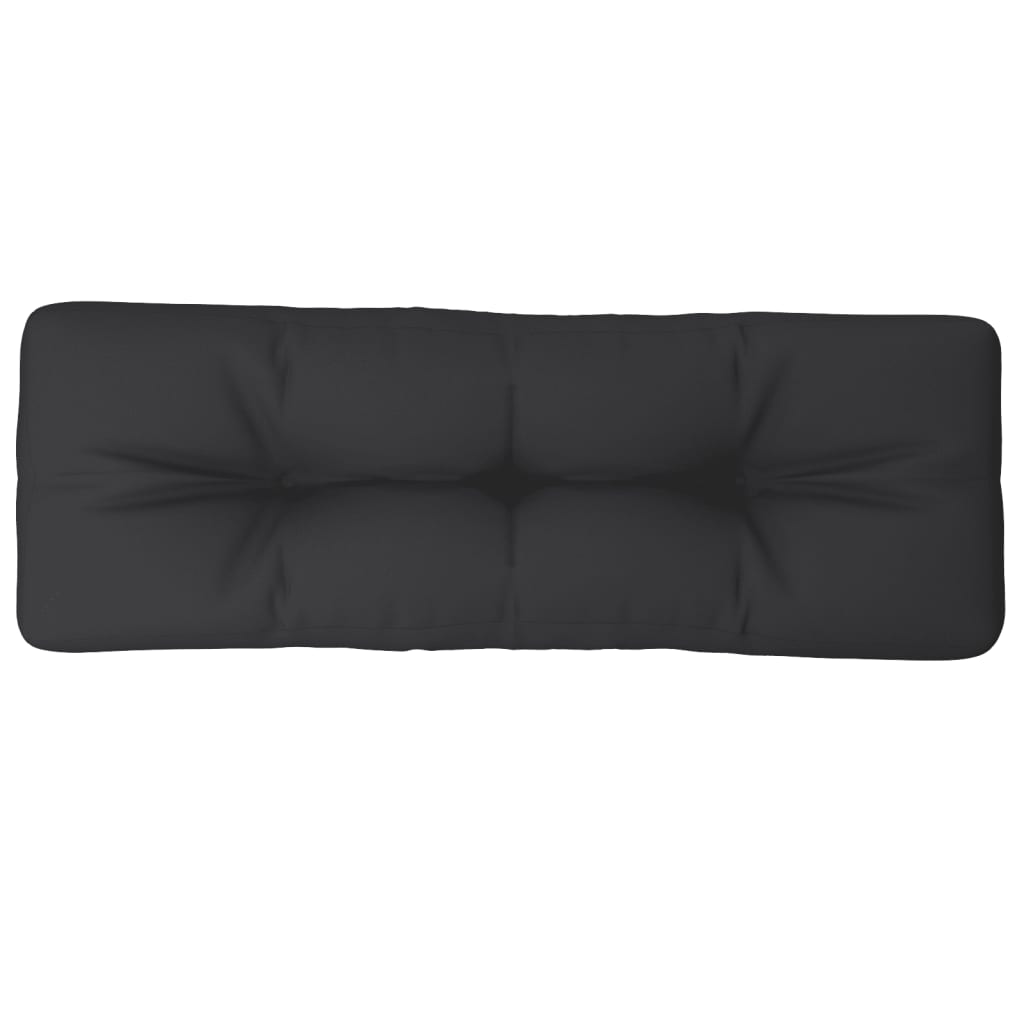 VidaXL coussin de palette 120x40x12 cm tissu noir