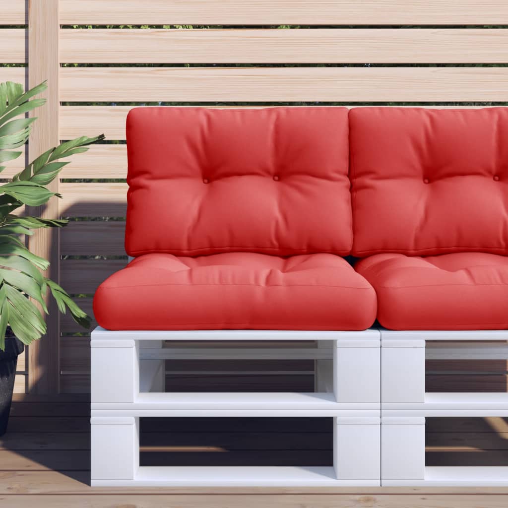 VidaXL coussins de palette 2 pcs tissu rouge