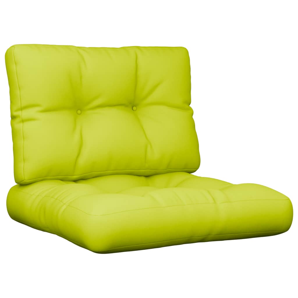 VidaXL coussins de palette 2 pcs tissu vert vif
