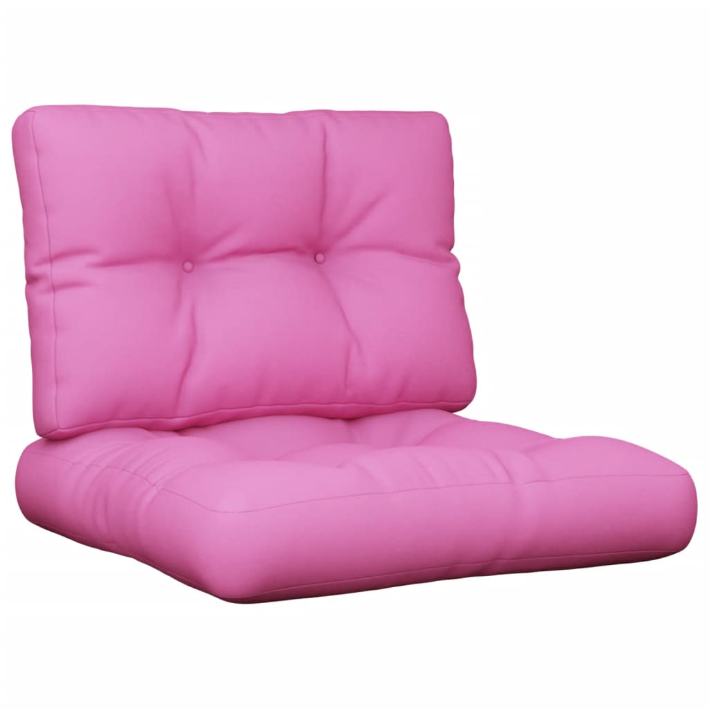 VidaXL coussins de palette 2 pcs tissu rose