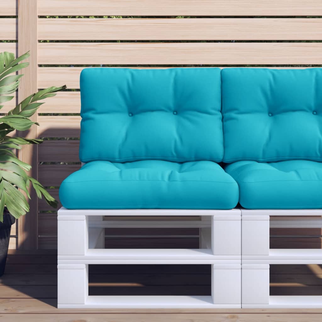 VidaXL Coussins de palette 2 pcs tissu turquoise