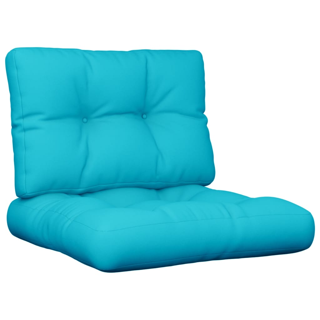 VidaXL coussins de palette 2 pcs tissu turquoise