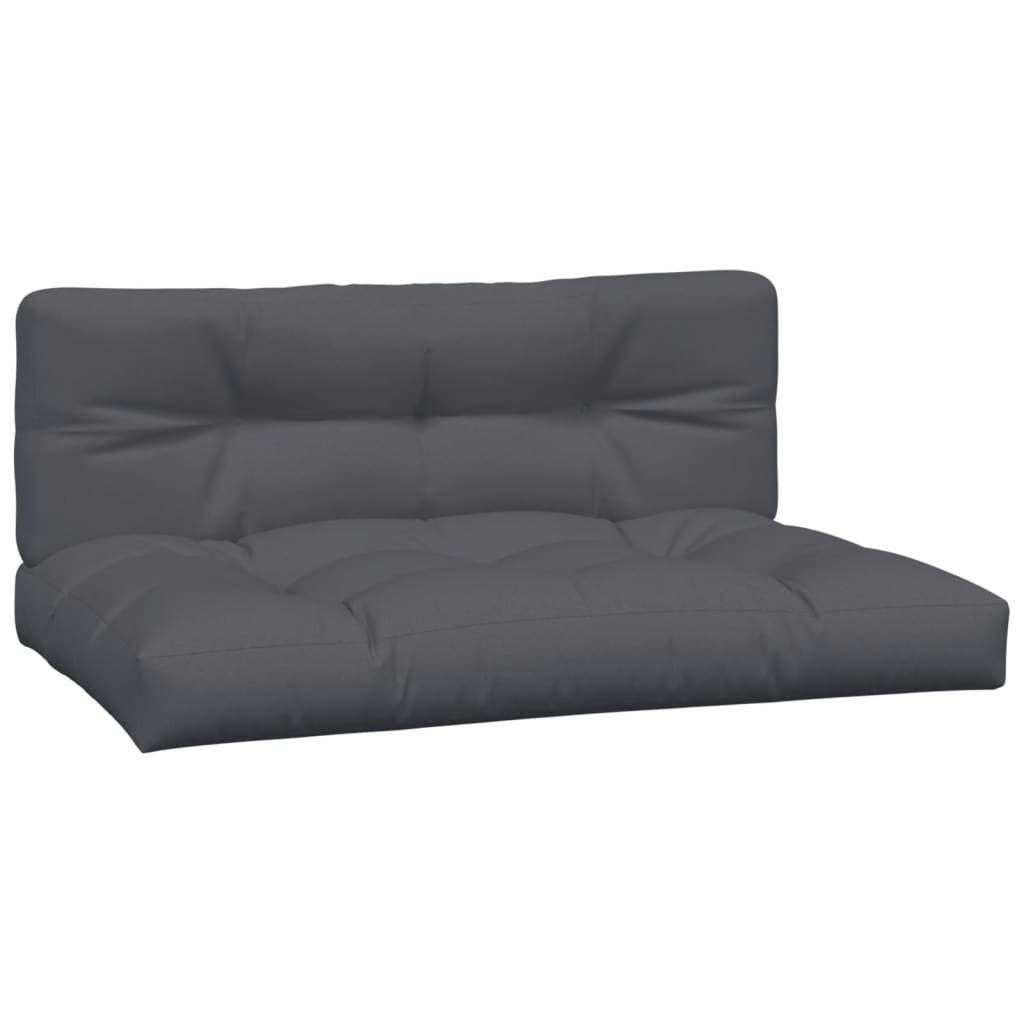 VidaXL coussins de palette 2 pcs tissu anthracite