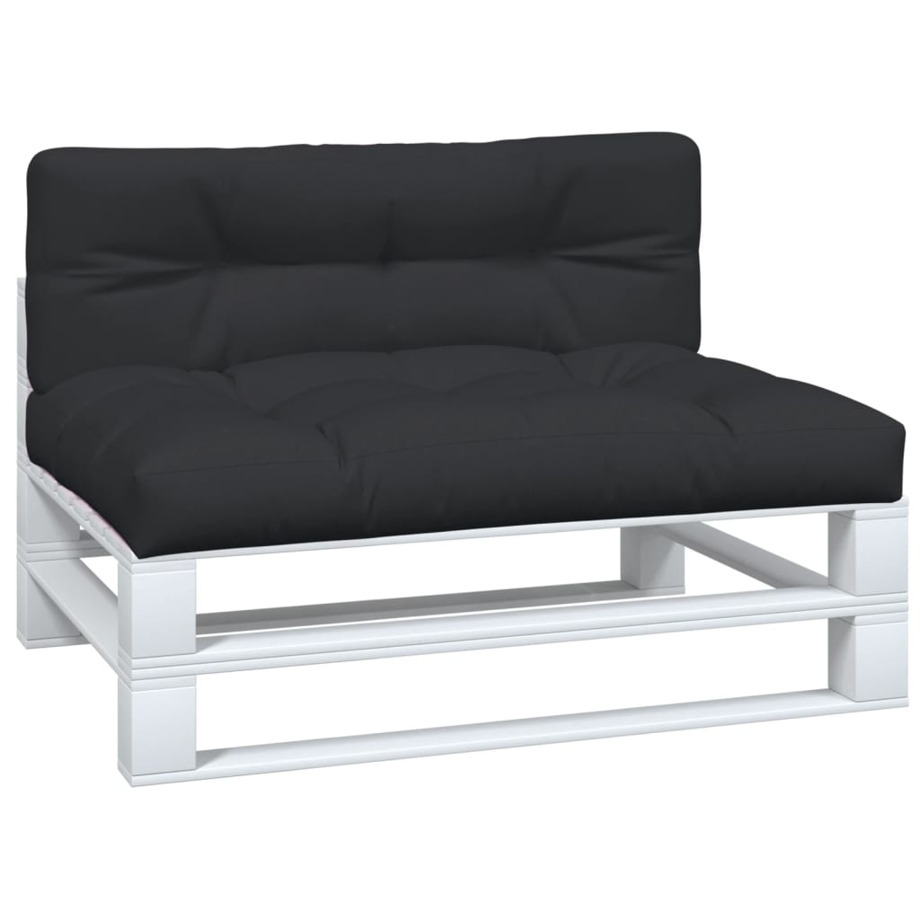 VidaXL coussins de palette 2 pcs tissu noir