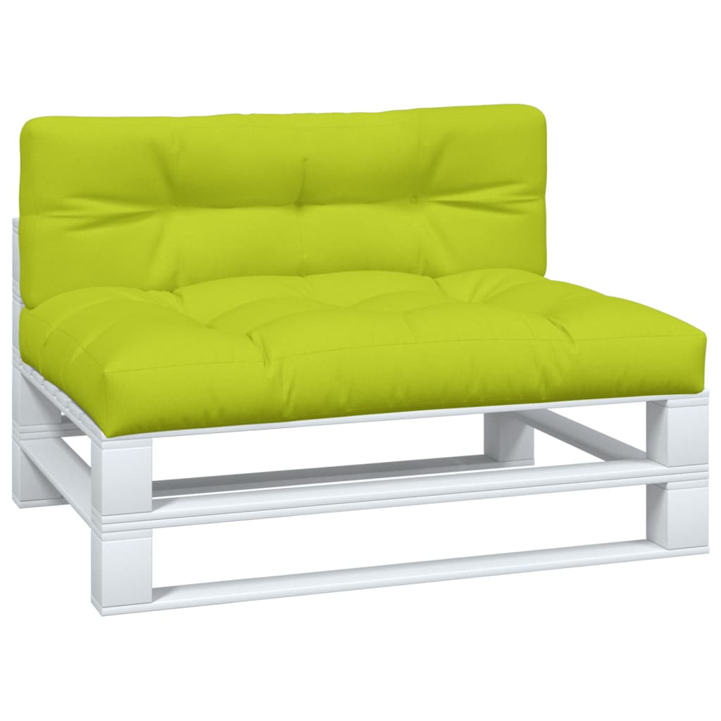 VidaXL coussins de palette 2 pcs tissu vert vif