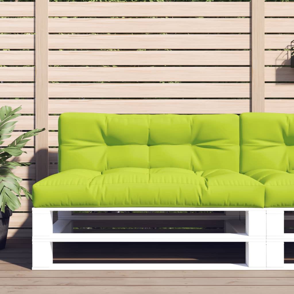 VidaXL coussins de palette 2 pcs tissu vert vif