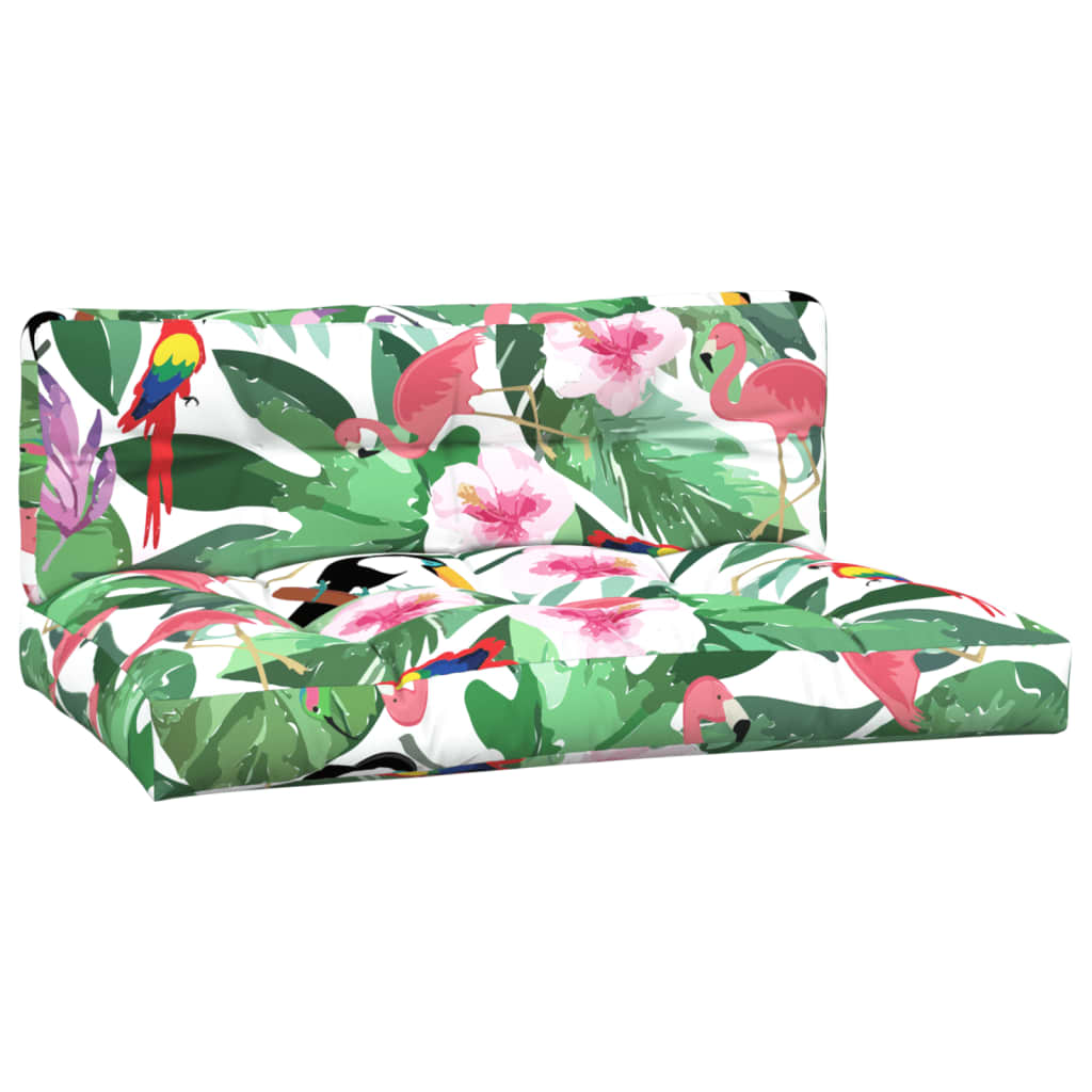 VidaXL coussins de palette 2 pcs tissu multicolore