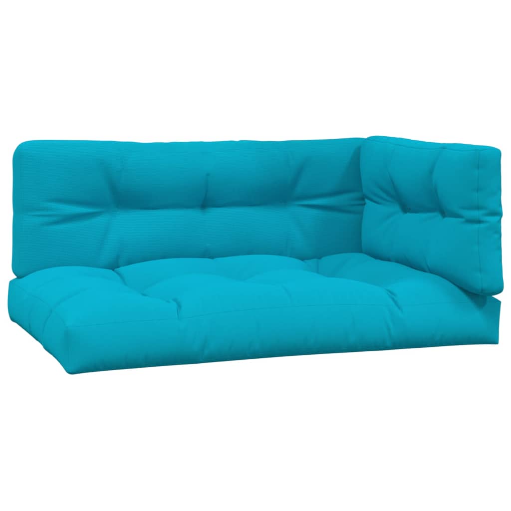VidaXL Coussins de palette 3 pcs tissu turquoise