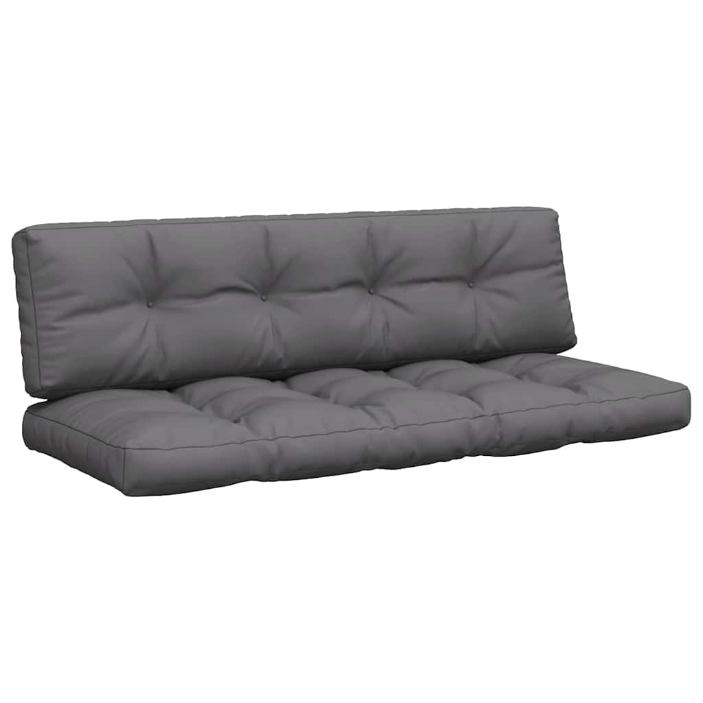 VidaXL coussins de palette 2 pcs tissu anthracite