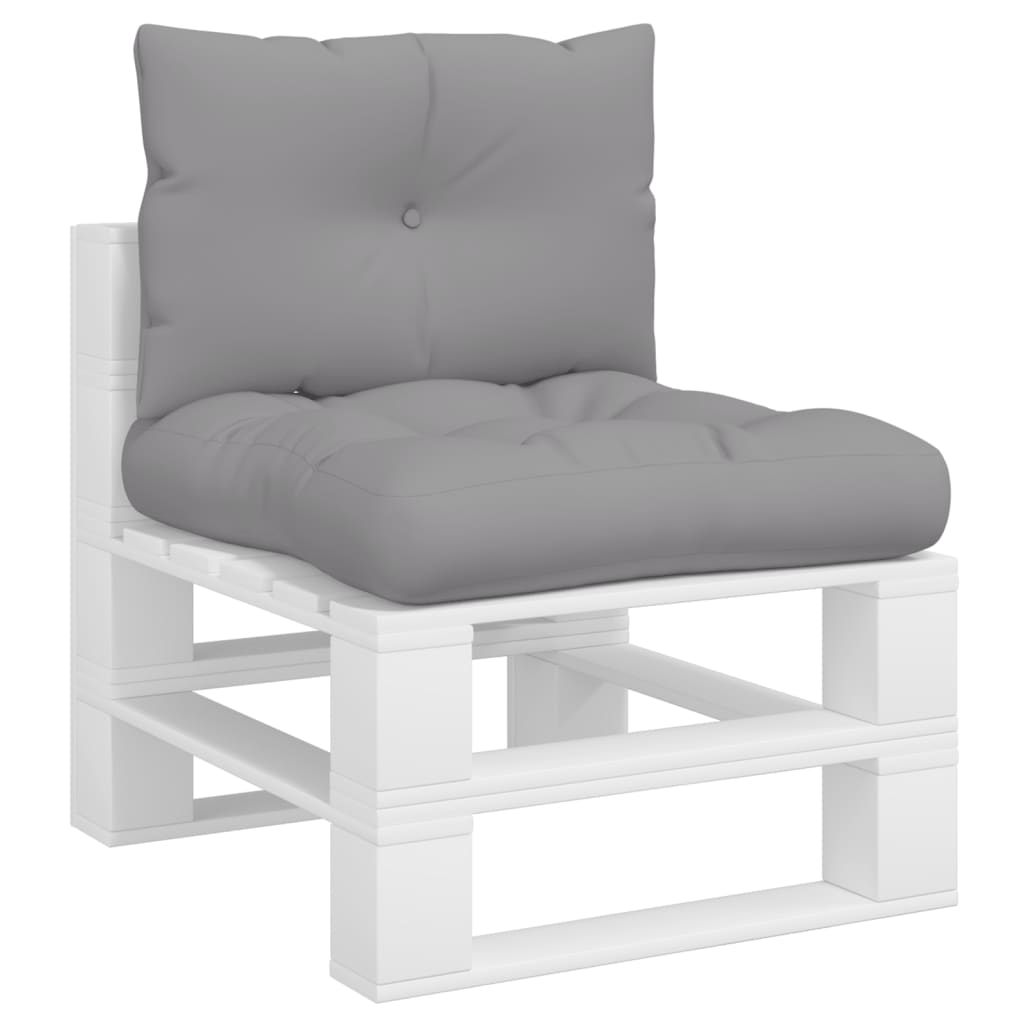 VidaXL coussins de palette 2 pcs tissu gris