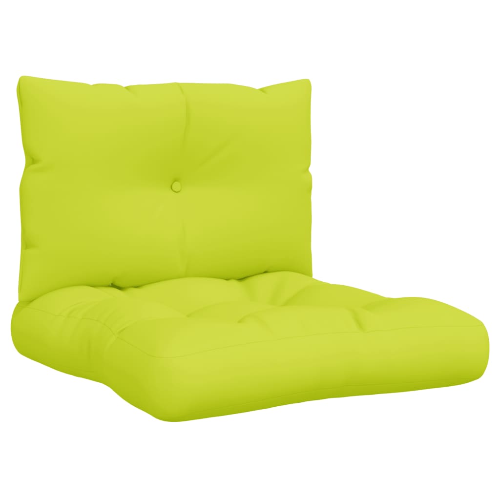 VidaXL coussins de palette 2 pcs tissu vert vif