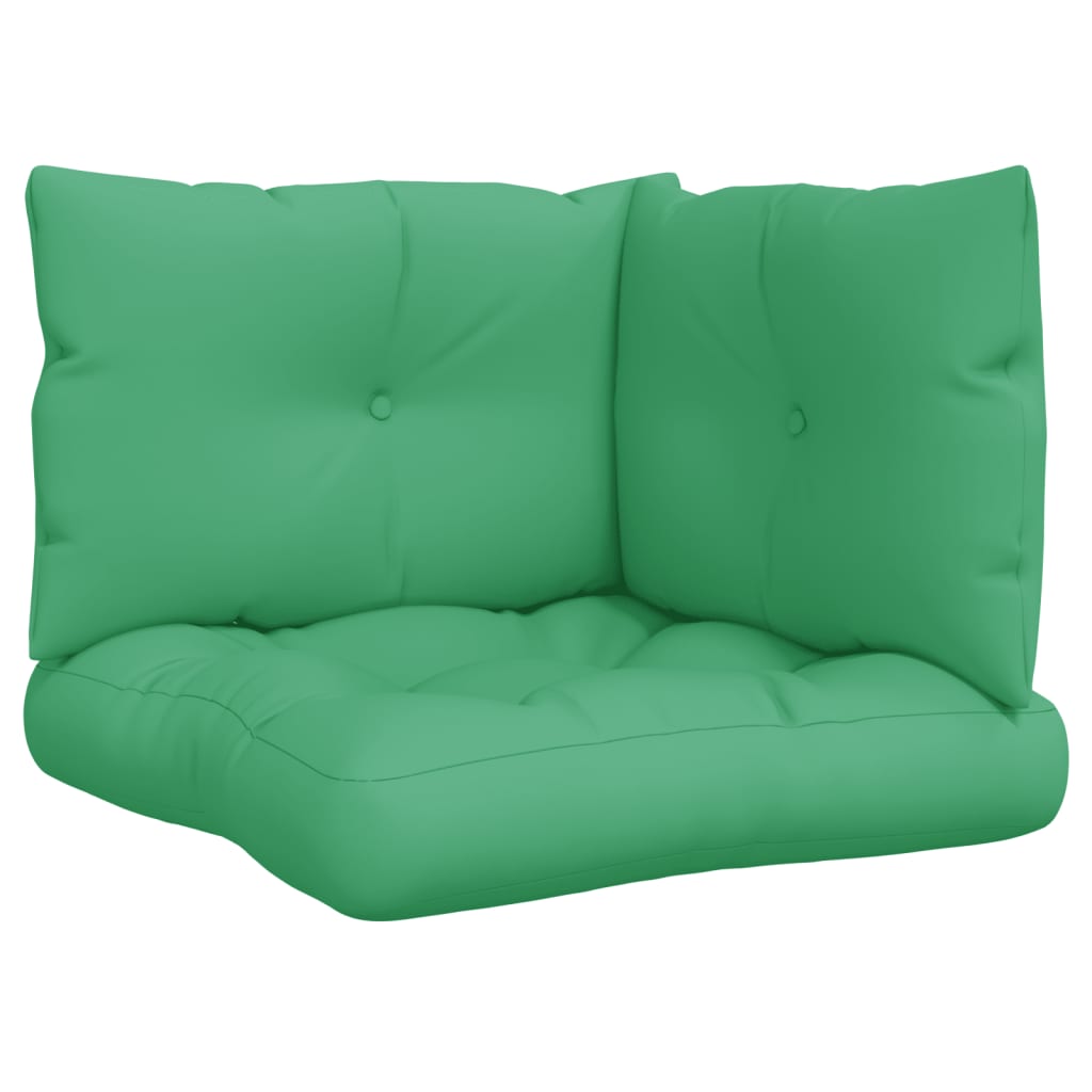 VidaXL coussins de palette 3 pcs tissu vert