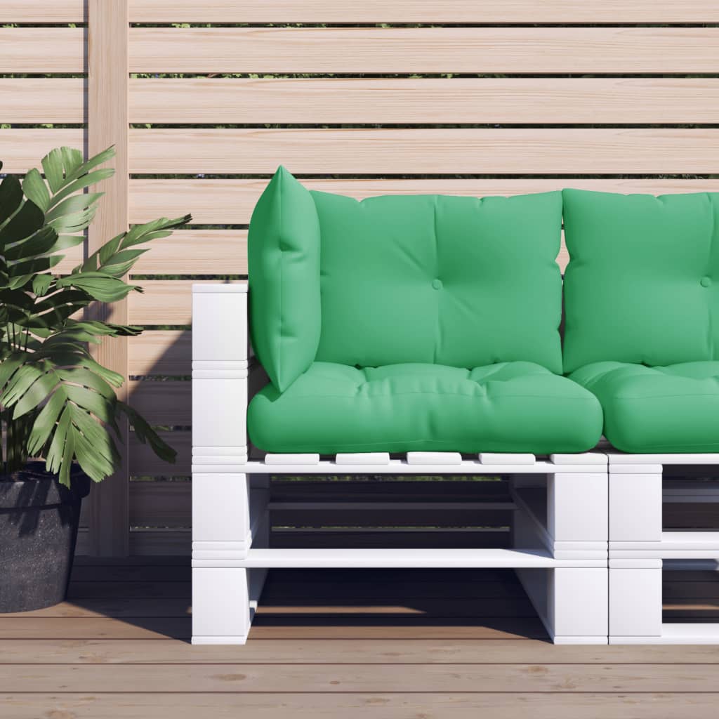 VidaXL coussins de palette 3 pcs tissu vert