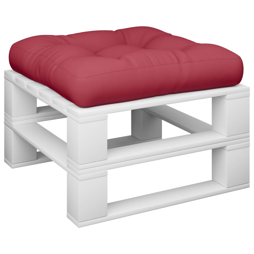 VidaXL coussin de palette en tissu rouge vin