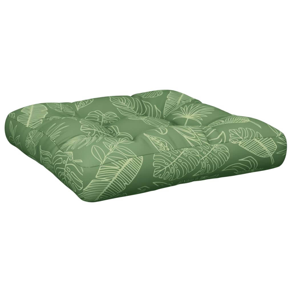 VidaXL coussin palette motif feuille 58x58x10 cm tissu oxford