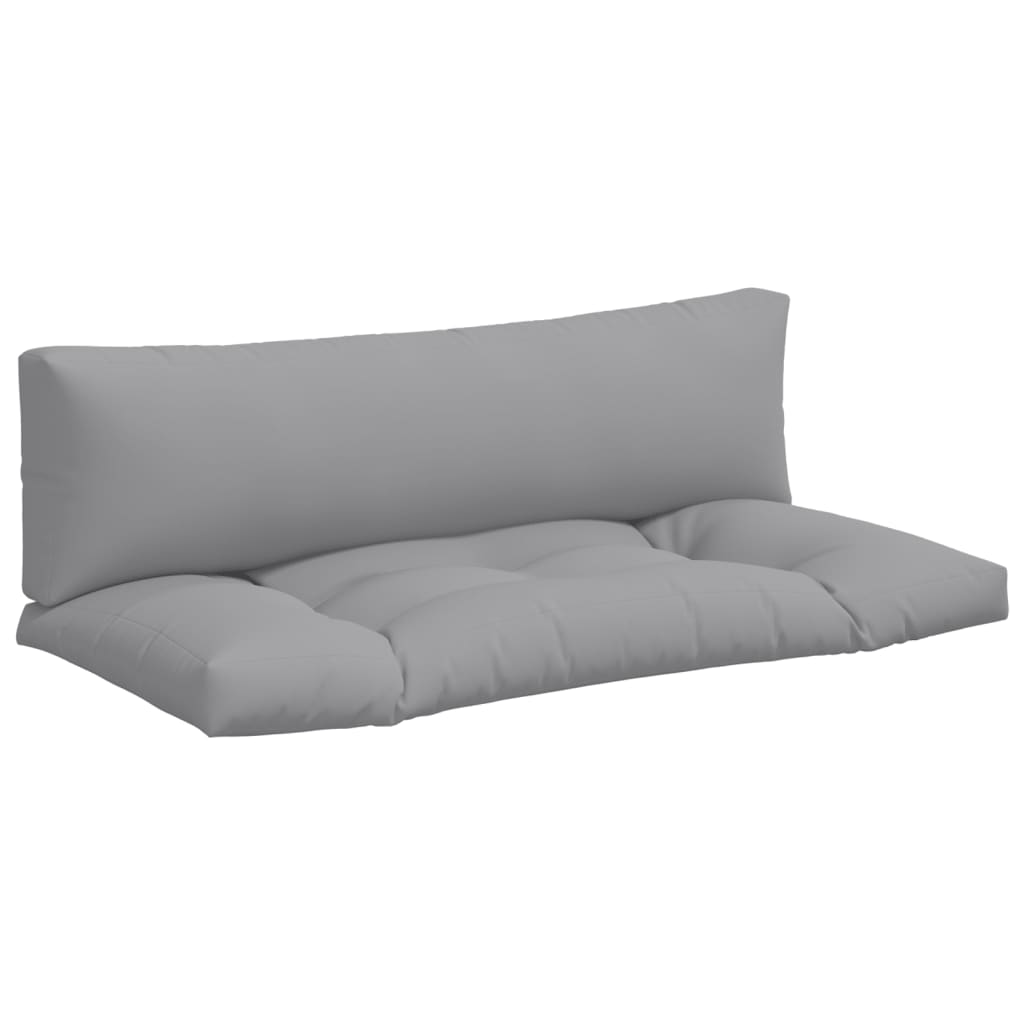 VidaXL coussins de palette 2 pcs tissu gris
