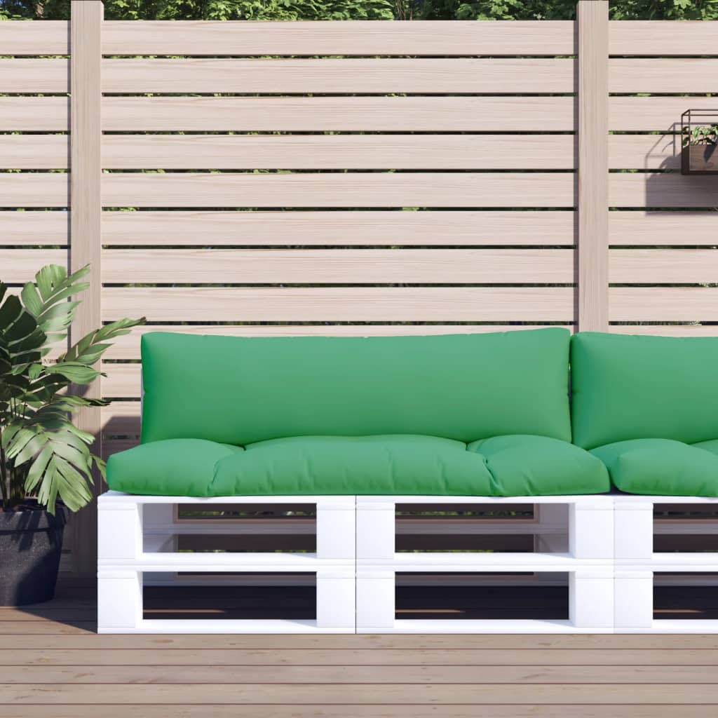 VidaXL coussins de palette 2 pcs tissu vert