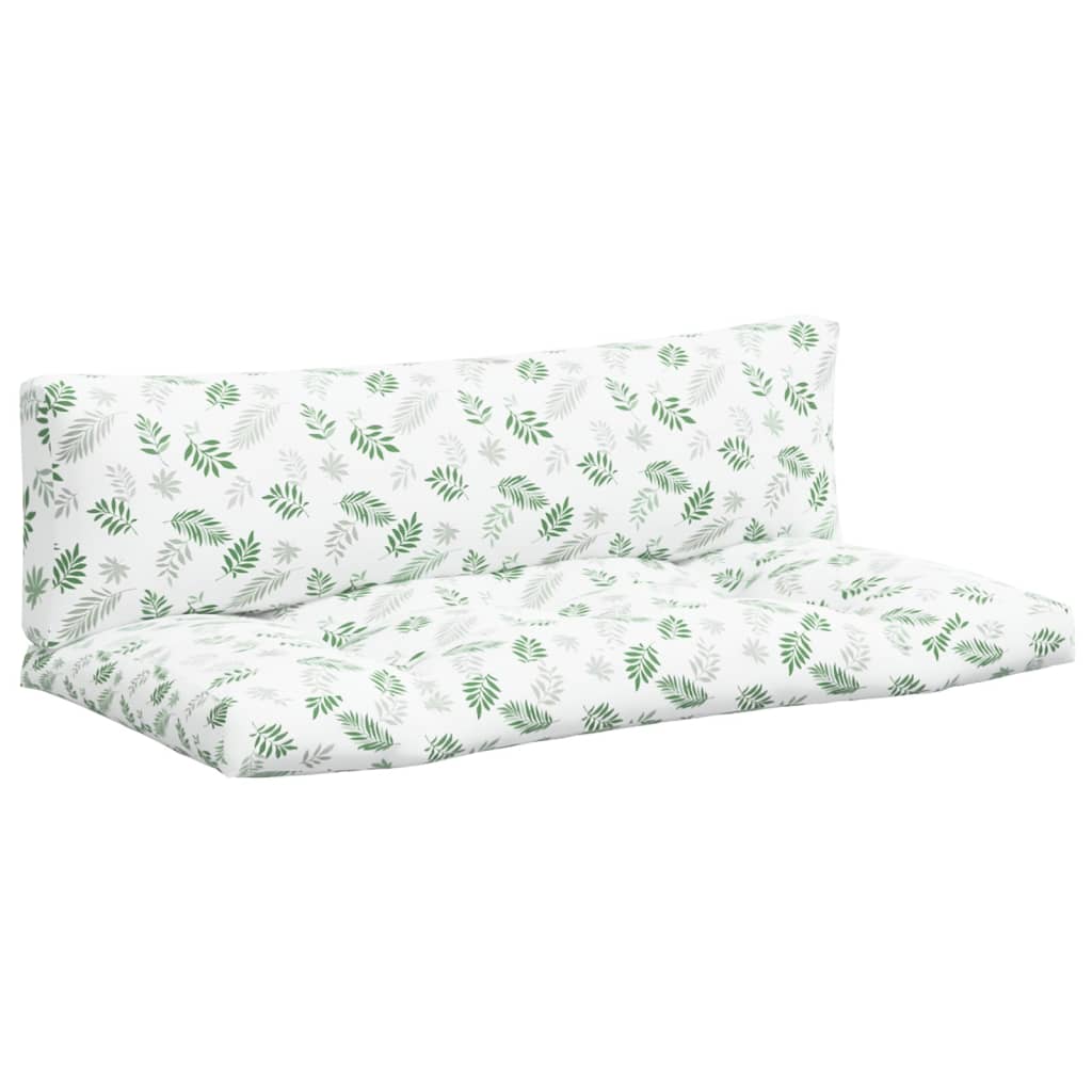 VidaXL coussins de palette 2 pcs tissu oxford motif feuille