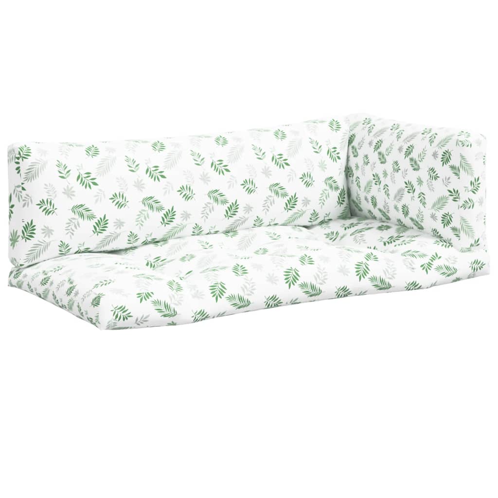VidaXL coussins de palette 3 pcs tissu oxford motif feuille