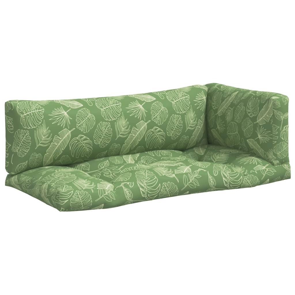 VidaXL coussins de palette 3 pcs tissu oxford motif feuille