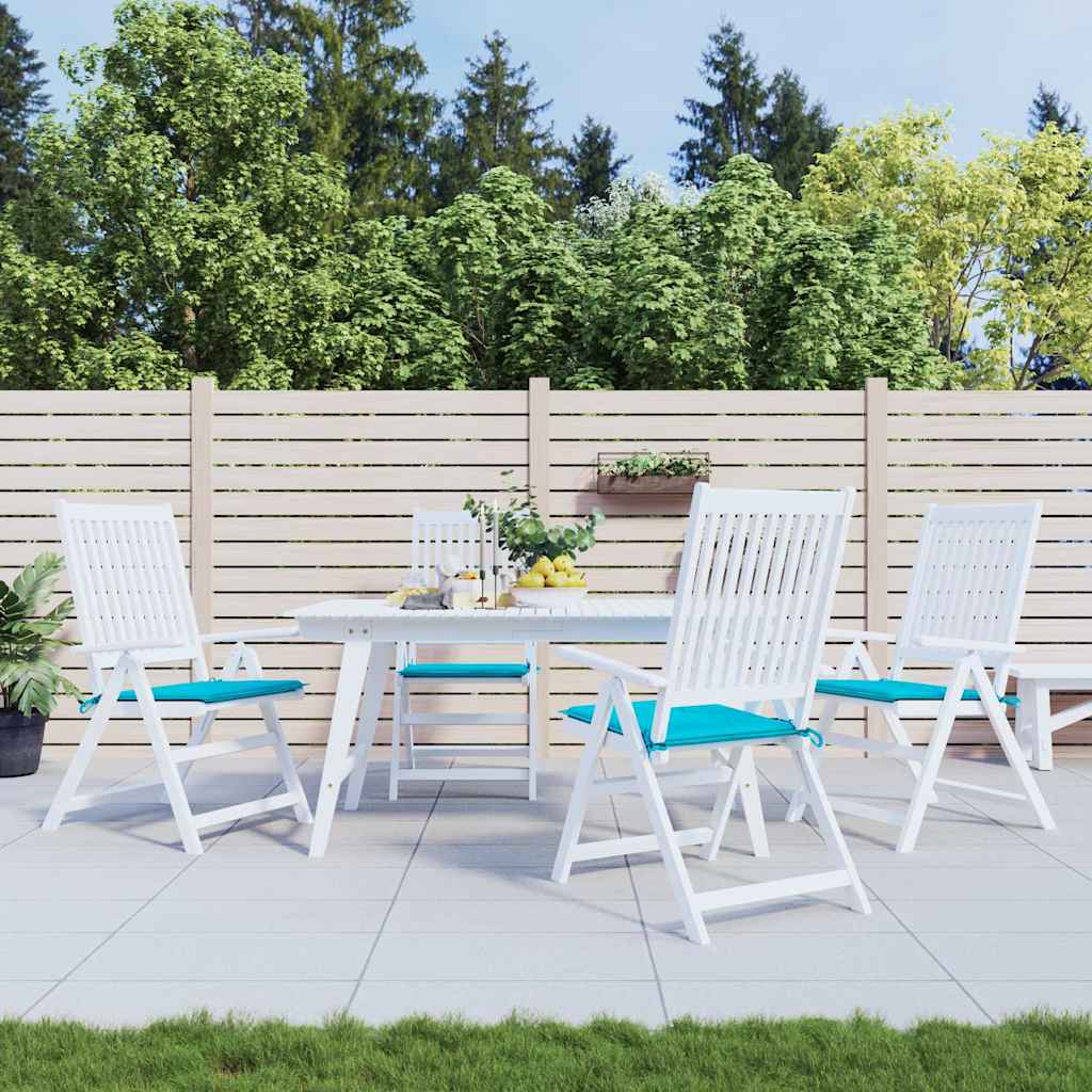 VidaXL coussins de chaise de jardin 4 pcs 40x40x4 cm tissu turquoise