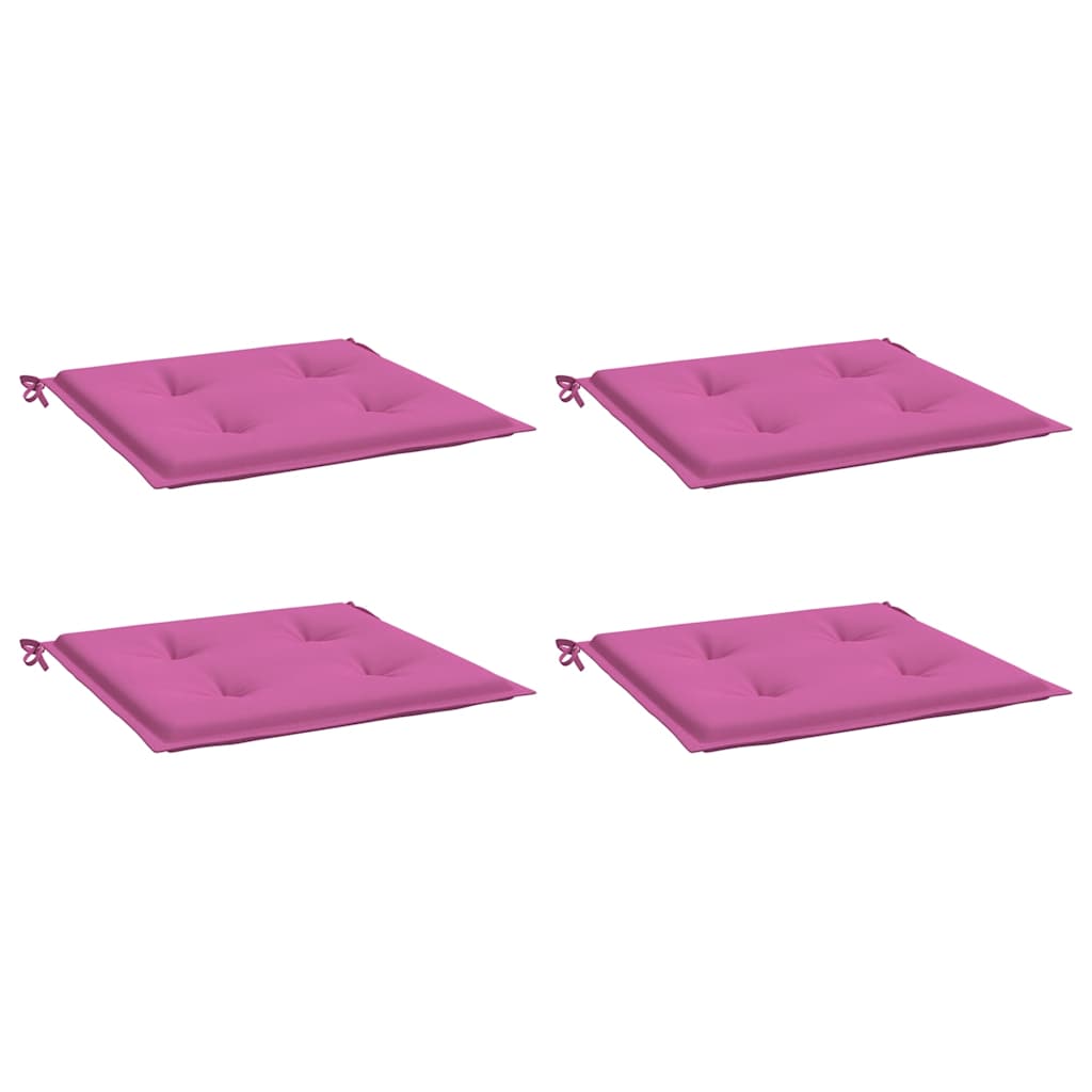 VidaXL coussins de chaise de jardin 4 pcs 50x50x4 cm tissu rose