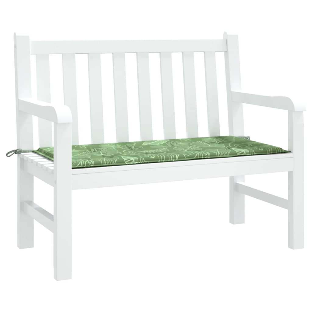 Vidaxx coussin de banc de jardin 100x50x4 cm tissu oxford motif feuille