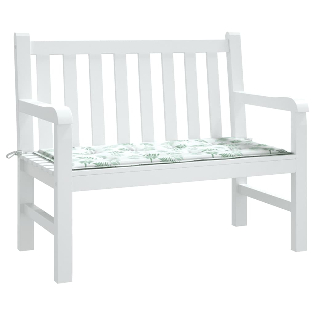 Vidaxx coussin de banc de jardin 120x50x3 cm tissu oxford motif feuille