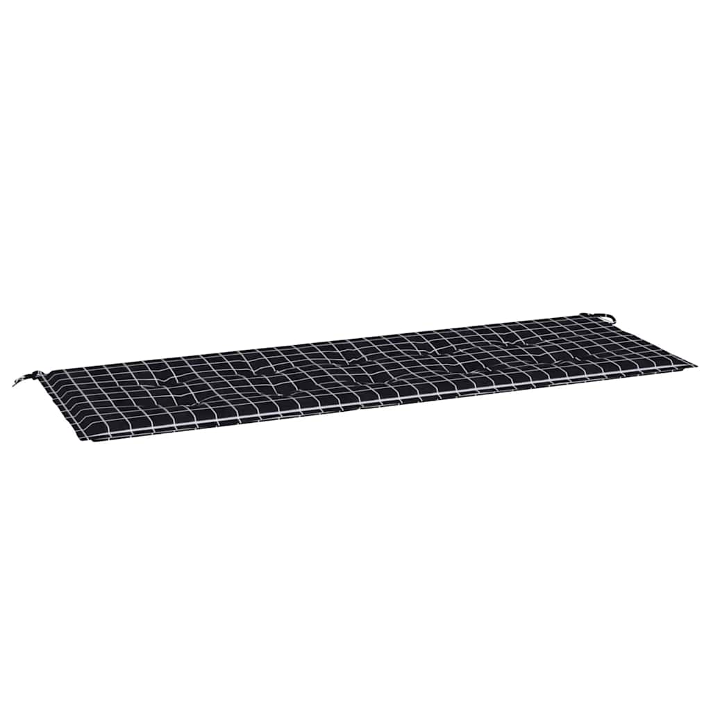 Vidaxx coussin de banc de jardin motif losange 150x50x4 cm tissu oxford noir
