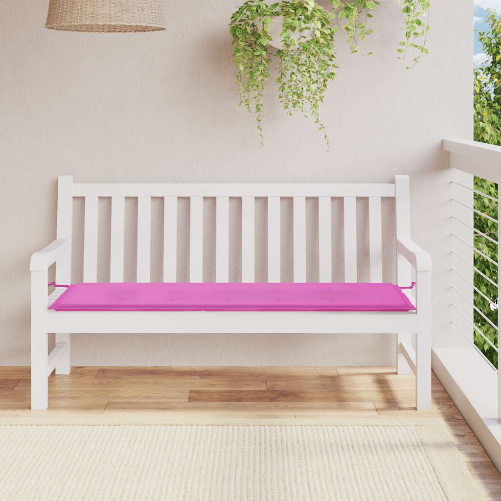 VidaXL coussin de banc de jardin 150x50x4 cm tissu oxford rose