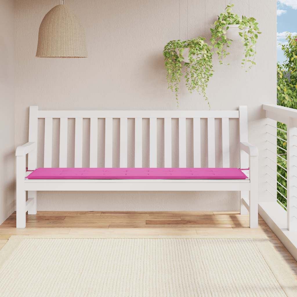 VidaXL coussin de banc de jardin 200x50x4 cm tissu rose