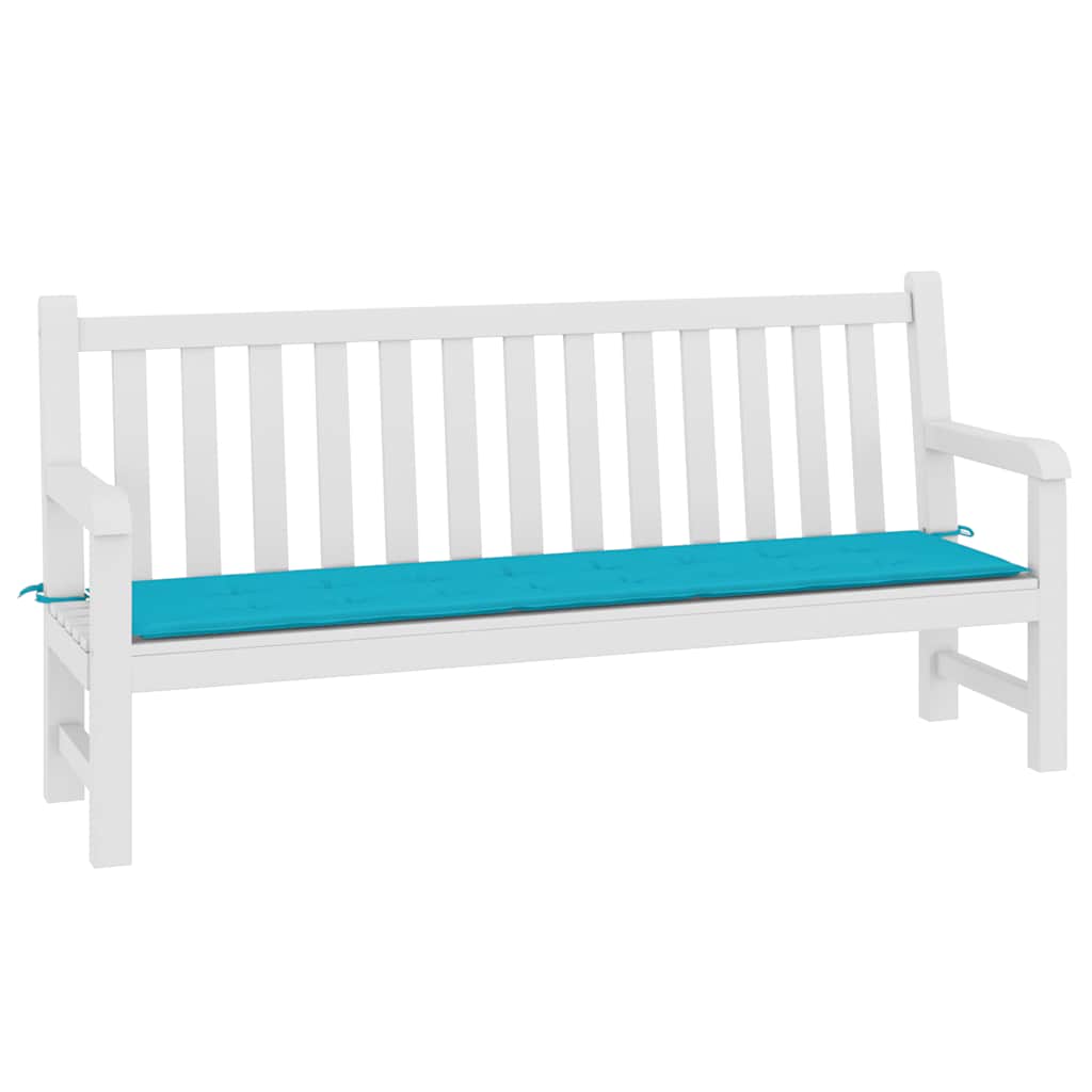 VidaXL coussin de banc de jardin 200x50x4 cm tissu turquoise