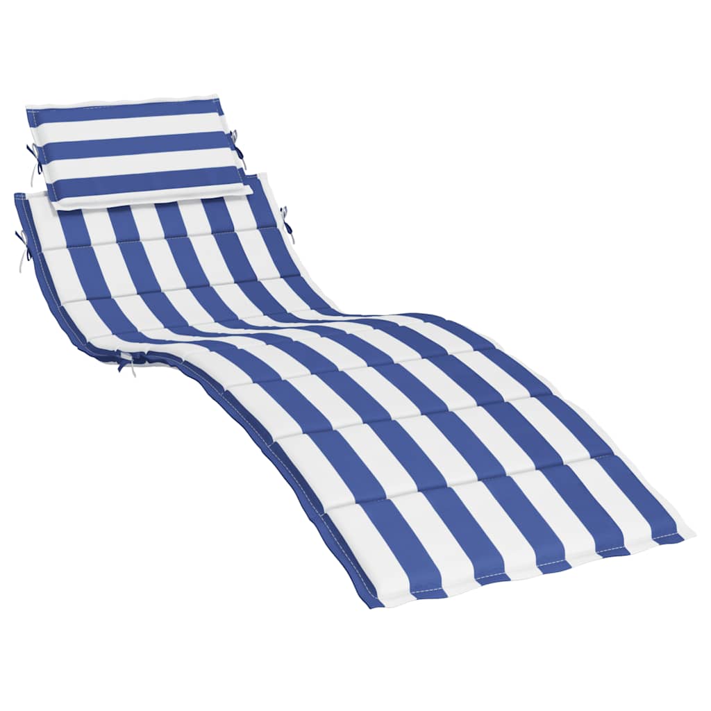 Vidaxl coussin de transat tissu oxford rayé bleu et blanc