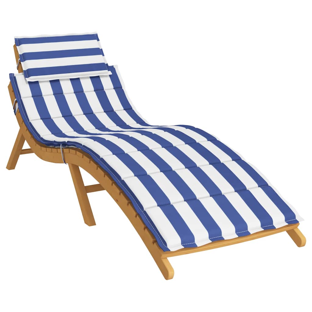 Vidaxl coussin de transat tissu oxford rayé bleu et blanc