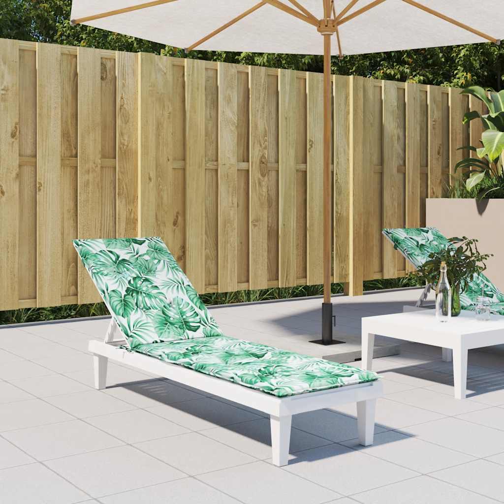 VidaXL coussin de chaise de patio motif feuille tissu oxford