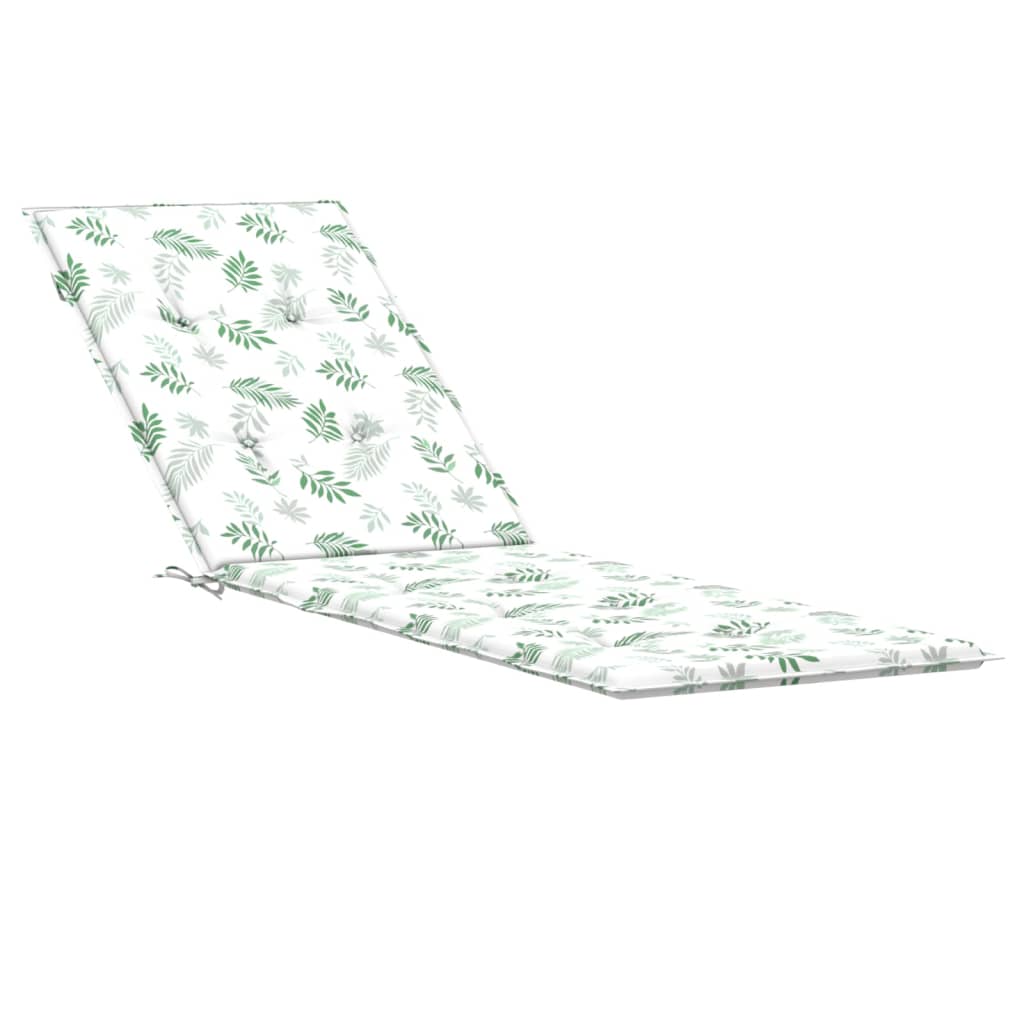 VidaXL coussin de chaise de patio motif feuille tissu oxford