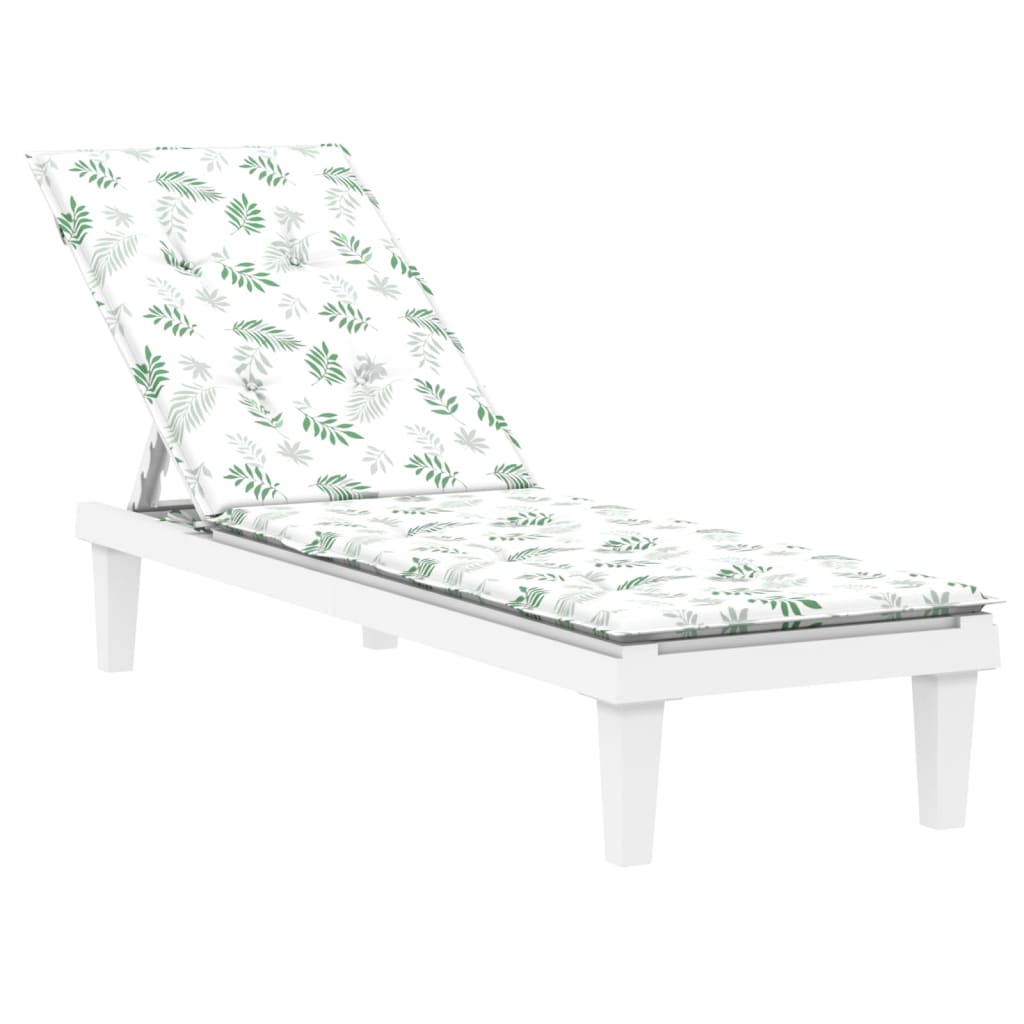 VidaXL coussin de chaise de patio motif feuille tissu oxford