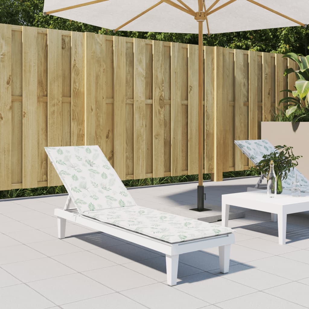 VidaXL coussin de chaise de patio motif feuille tissu oxford