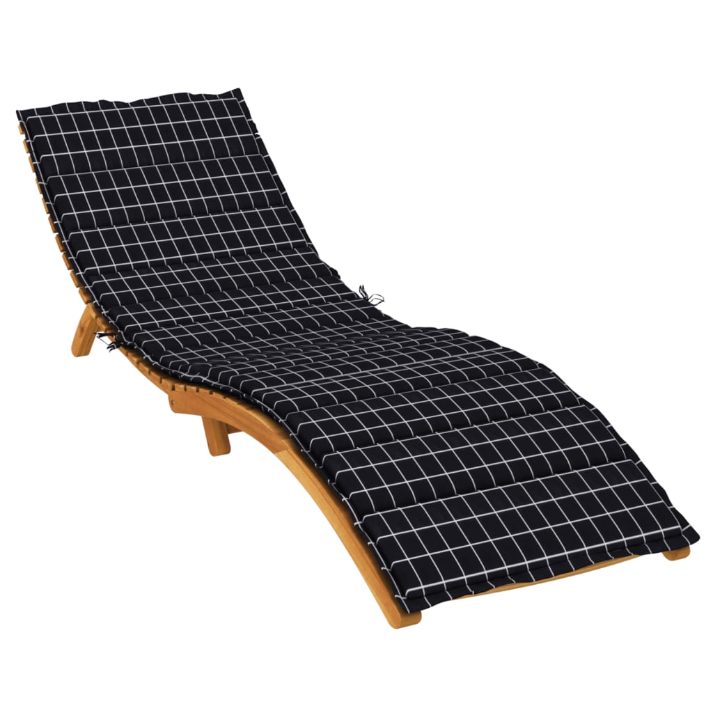 Vidaxx coussin de chaise longue motif losanges tissu oxford noir