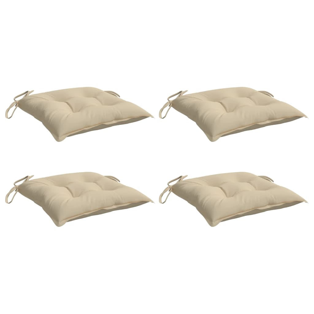 Vidaxx coussins de chaise 4 pcs 40x40x7 cm tissu oxford beige