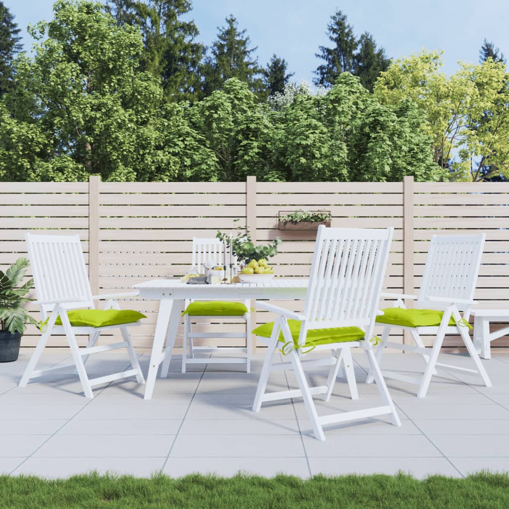 VidaXL coussins de chaise 6 pcs 40x40x7 cm tissu oxford vert vif