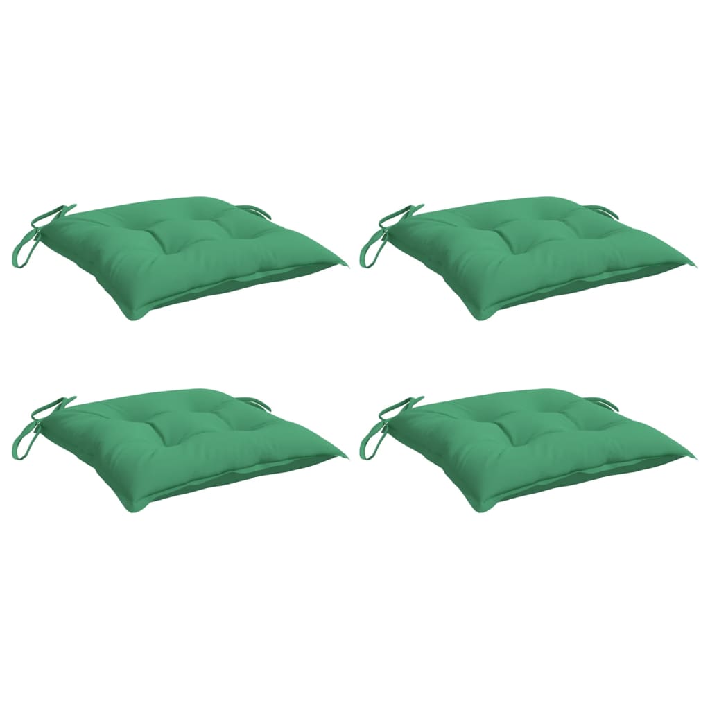 VidaXL coussins de palette 4 pcs 50x50x7 cm tissu oxford vert