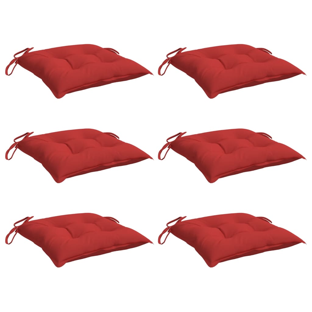 Vidaxx coussins de palette 6 pcs 50x50x7 cm tissu oxford rouge
