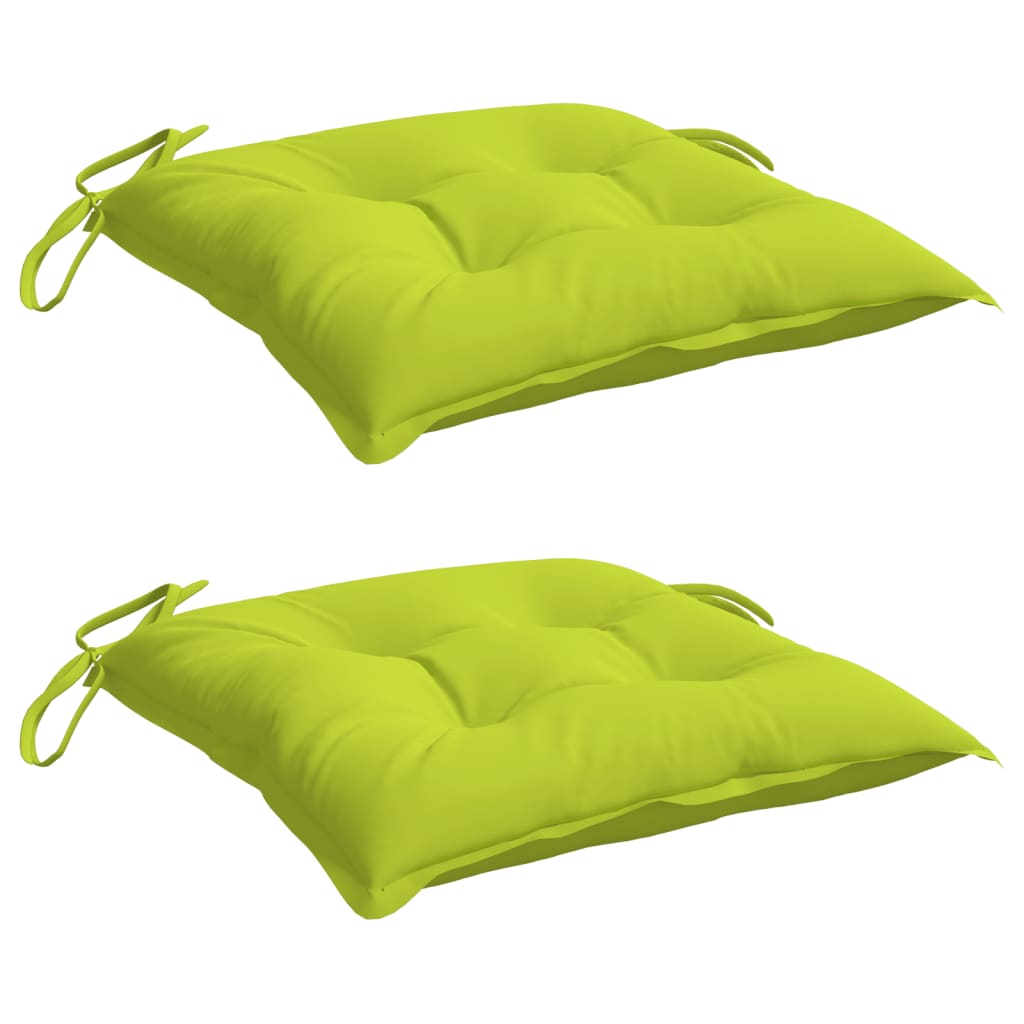 VidaXL coussins de palette 2 pcs 50x50x7 cm tissu oxford vert vif