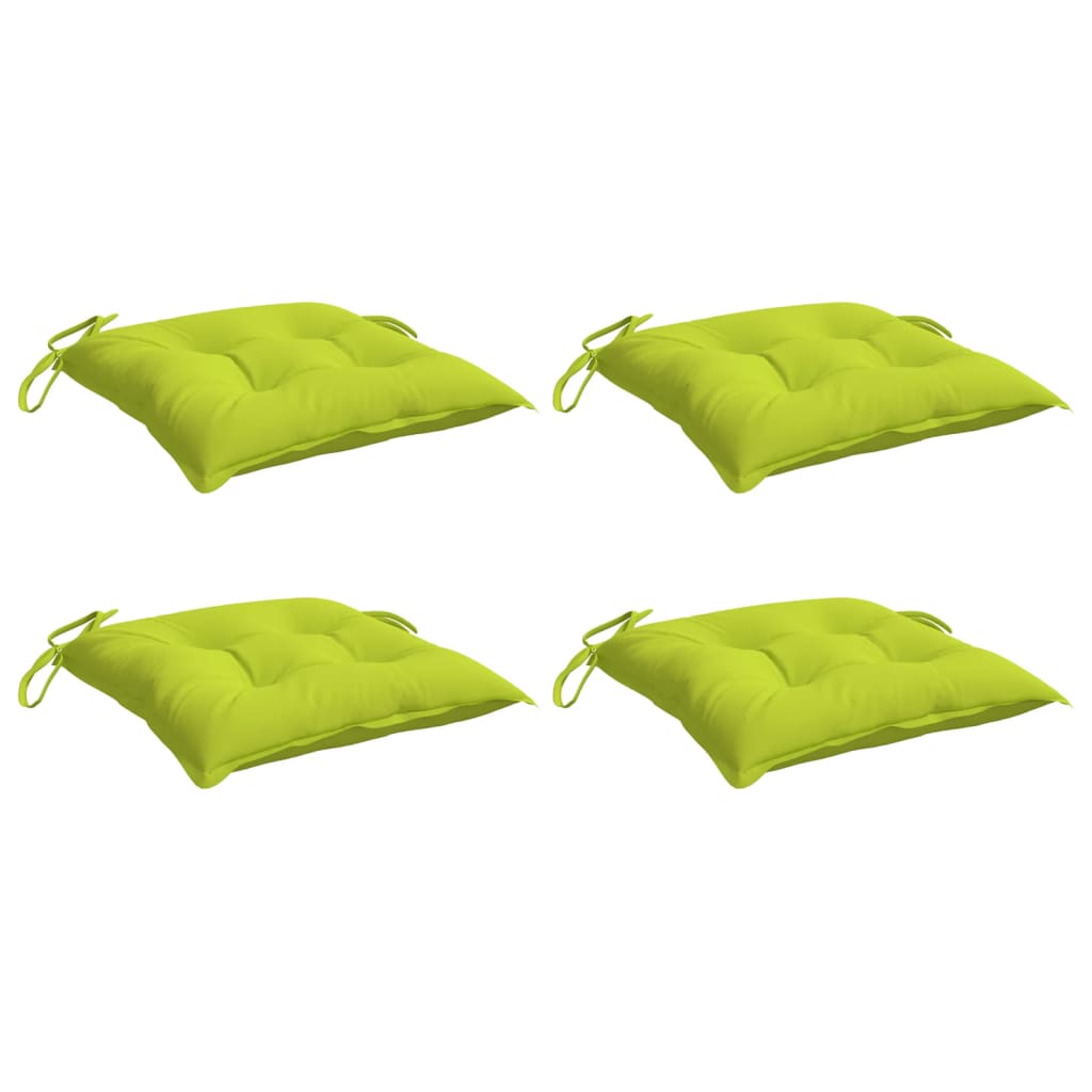 VidaXL coussins de palette 4 pcs 50x50x7 cm tissu oxford vert vif