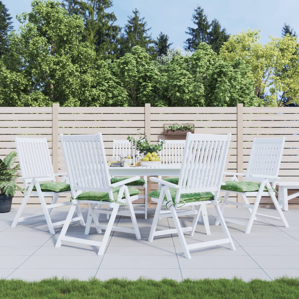 Vidaxx coussins de chaise 6 pcs motif feuille 50x50x7 cm tissu