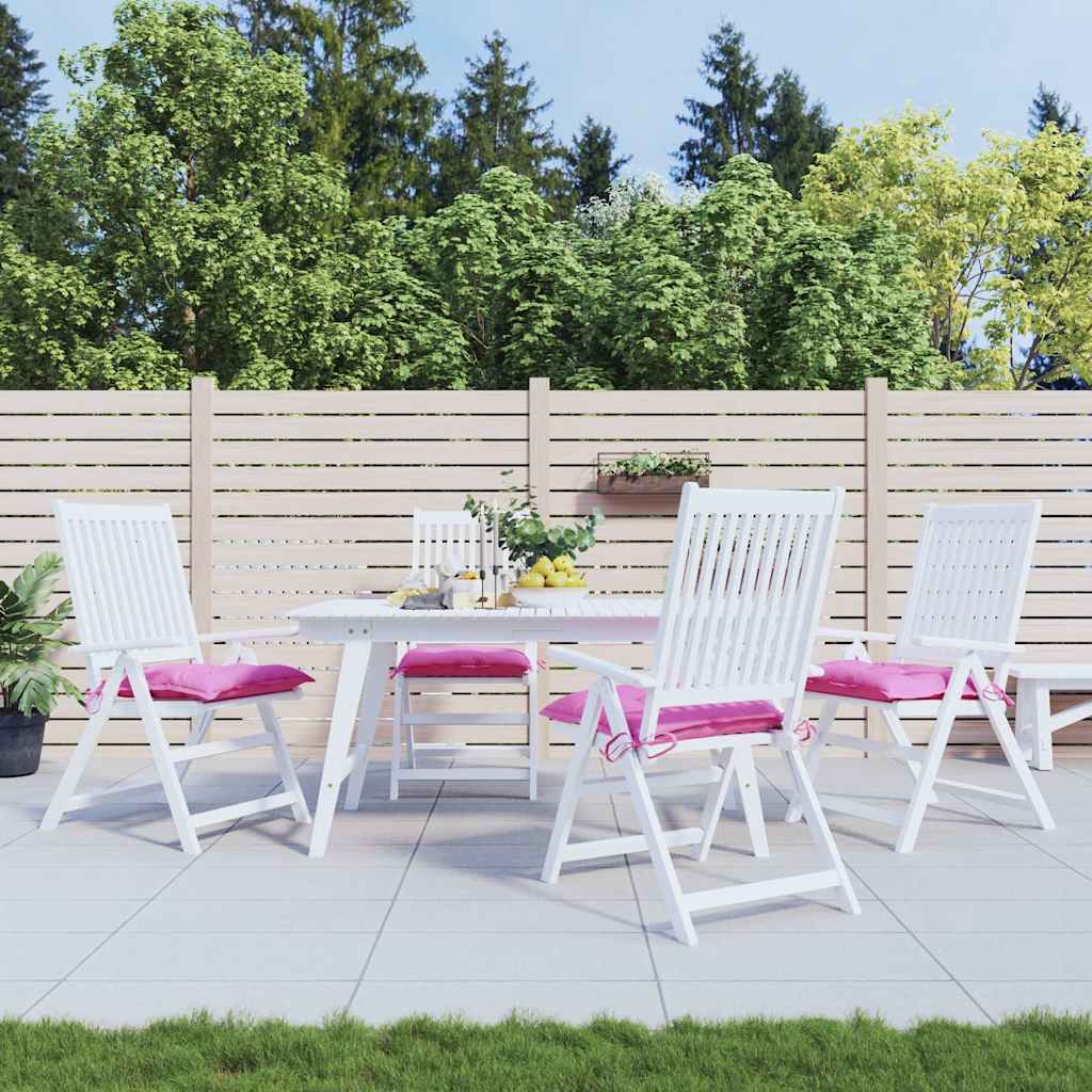 VidaXL coussins de chaise 4 pcs 50x50x7 cm tissu oxford rose