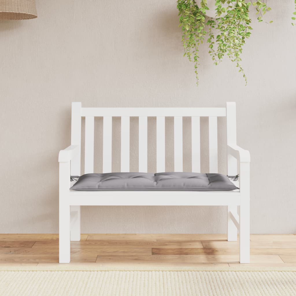 VidaXL coussin de banc de jardin 100x50x7 cm tissu oxford gris