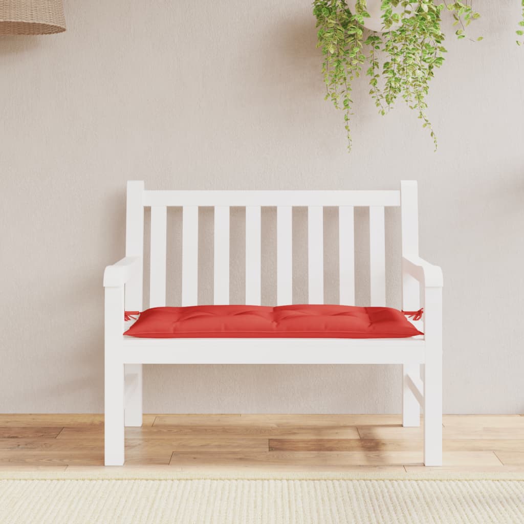 VidaXL coussin de banc de jardin 100x50x7 cm tissu oxford rouge