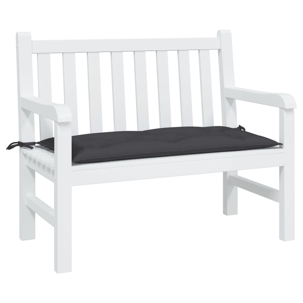 VidaXL coussin de banc de jardin 100x50x7 cm tissu oxford noir